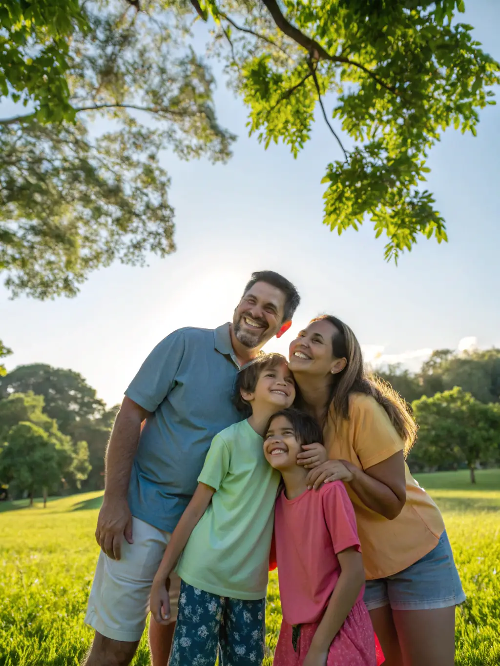 A diverse group of cyclists gathered at a local park before embarking on a leisurely group ride, with families and children present, emphasizing the social and community aspects of the recreational cycling program.