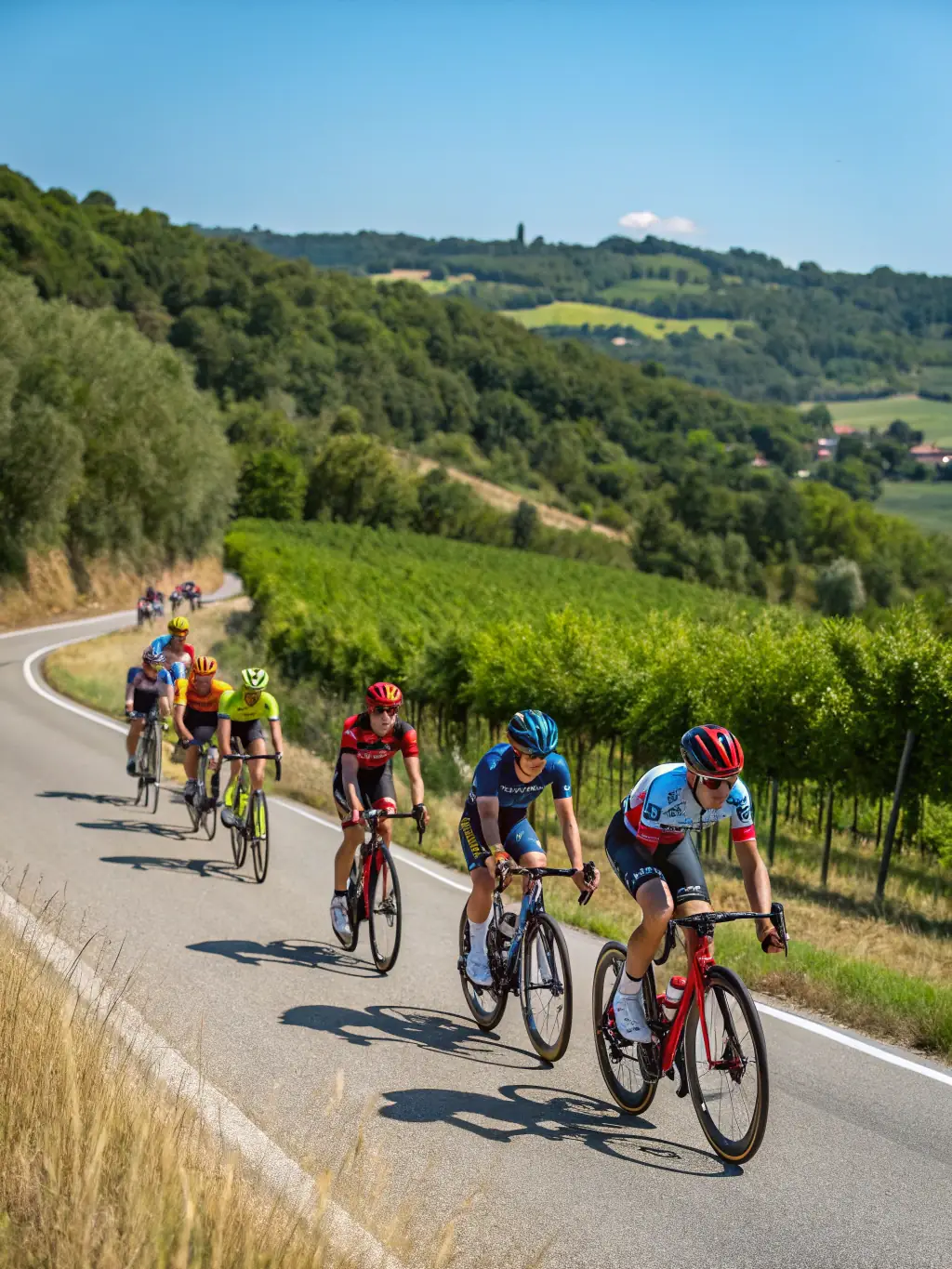 An image of cyclists participating in a club-organized cycling event, showcasing the excitement and challenge of competitive cycling.